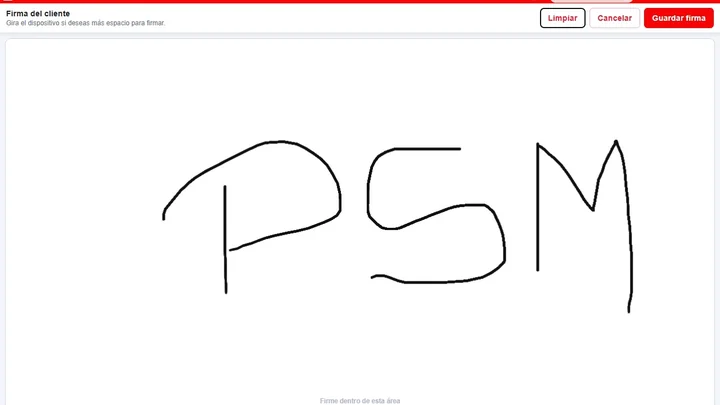 Registro de fotografías y firma del cliente en PDA Service Manager